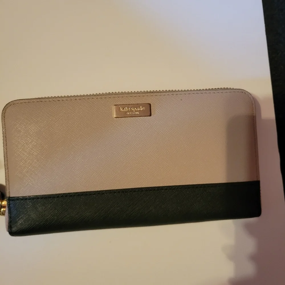 Kate Spade Laurel Two Tone Handbag & Wallet Set EUC. Career Neutral Work Jet Set